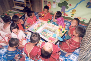 School children in an Omkoi community learning centre